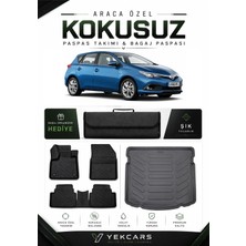 Yek Cars Toyota Auris 2016 Model Aracınıza Özel 4d Karbonlu Kauçuk Paspas Takımı ve Bagaj Havuzu