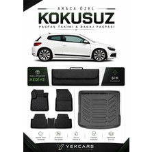 Yek Cars Volkswagen Scirocco 2012 Model Aracınıza Özel 4d Karbonlu Kauçuk Paspas Takımı ve Bagaj Havuzu