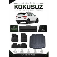 Yek Cars Skoda Kamiq 2023 Model Aracınıza Özel 4d Karbonlu Kauçuk Paspas Takımı ve Bagaj Havuzu