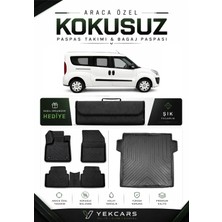Yek Cars Fiat Doblo Maxi 2017 Model Aracınıza Özel 4d Karbonlu Kauçuk Paspas Takımı ve Bagaj Havuzu