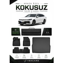 Yek Cars Volkswagen Passat B9 2024 Model Aracınıza Özel 4d Karbonlu Kauçuk Paspas Takımı ve Üst Bagaj Havuzu