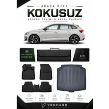 Yek Cars Skoda Scala 2020 Model Aracınıza Özel 4d Karbonlu Kauçuk Paspas Takımı ve Bagaj Havuzu
