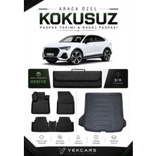 Yek Cars Audi Q3 2020 Model Aracınıza Özel 4d Karbonlu Kauçuk Paspas Takımı ve Bagaj Havuzu