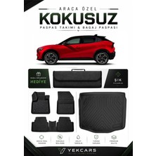 Yek Cars Alfa Romeo Junior Elektrikli 2026 Model Aracınıza Özel 4d Karbonlu Kauçuk Paspas Takımı ve Bagaj Havuzu