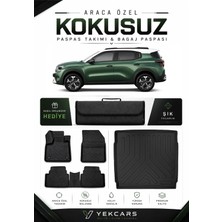 Yek Cars Citroen C3 Aircross Elektrikli 2025 Model Aracınıza Özel 4d  Kauçuk Paspas Takımı ve Alt Bagaj Havuzu