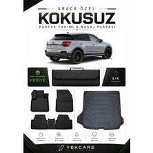 Yek Cars Audi Q2 2016 Model Aracınıza Özel 4d Karbonlu Kauçuk Paspas Takımı ve Bagaj Havuzu