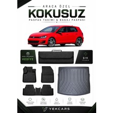 Yek Cars Volkswagen Golf 7 ve 7.5 2013 Model Aracınıza Özel 4d Karbonlu Kauçuk Paspas Takımı ve Bagaj Havuzu