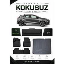 Yek Cars Ford Puma 2026 Model Aracınıza Özel 4d Karbonlu Kauçuk Paspas Takımı ve Alt Bagaj Havuzu