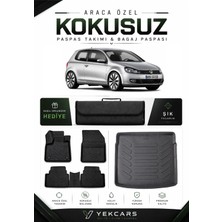 Yek Cars Volkswagen Golf 6 2009 Model Aracınıza Özel 4d Karbonlu Kauçuk Paspas Takımı ve Bagaj Havuzu