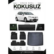 Yek Cars Volkswagen Golf 5 2008 Model Aracınıza Özel 4d Karbonlu Kauçuk Paspas Takımı ve Bagaj Havuzu