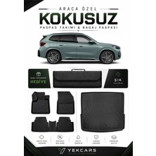Yek Cars Bmw Ix1 2026 Model Aracınıza Özel 4d Karbonlu Kauçuk Paspas Takımı ve Bagaj Havuzu