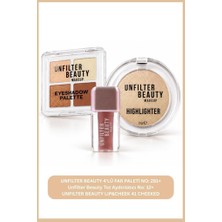 Unfılter Beauty 4'lü Far Paleti No: 281+UNFILTER Beauty Toz Aydınlatıcı No: 12+Unfılter Beauty Lıp&cheek 41 Cheeked