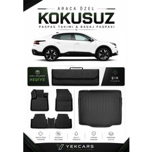 Yek Cars Citroen C4 x 2025 Model Aracınıza Özel 4d Karbonlu Kauçuk Paspas Takımı ve Bagaj Havuzu