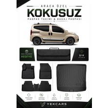Yek Cars Fiat Fiorino 2007 Model Aracınıza Özel 4d Karbonlu Kauçuk Paspas Takımı ve Bagaj Havuzu