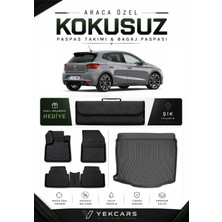 Yek Cars Seat Ibiza 2025 Model Aracınıza Özel 4d Karbonlu Kauçuk Paspas Takımı ve Alt Bagaj Havuzu