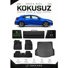 Yek Cars Honda Civic Hatchback 2018 Model Aracınıza Özel 4d Karbonlu Kauçuk Paspas Takımı ve Bagaj Havuzu