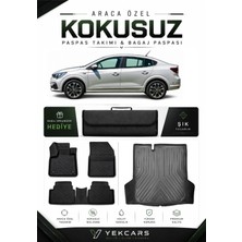 Yek Cars Renault Taliant 2023 Model Aracınıza Özel 4d Karbonlu Kauçuk Paspas Takımı ve Bagaj Havuzu
