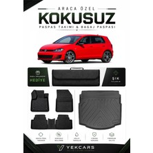 Yek Cars Volkswagen Golf 7 ve 7.5 2017 Model Aracınıza Özel 4d Kauçuk Paspas Takımı ve Alt Bagaj Havuzu