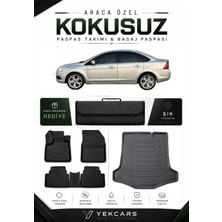 Yek Cars Ford Focus 2008 Model Aracınıza Özel 4d Karbonlu Kauçuk Paspas Takımı ve Bagaj Havuzu