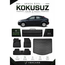 Yek Cars Ford Focus Hatchback 2010 Model Aracınıza Özel 4d Karbonlu Kauçuk Paspas Takımı ve Bagaj Havuzu