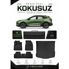Yek Cars Ford Kuga 2024 Model Aracınıza Özel 4d Karbonlu Kauçuk Paspas Takımı ve Bagaj Havuzu