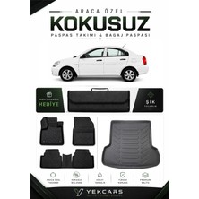 Yek Cars Hyunda Accent Era 2011 Model Aracınıza Özel 4d Karbonlu Kauçuk Paspas Takımı ve Bagaj Havuzu