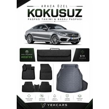 Yek Cars Mercedes W205 2017 Model Aracınıza Özel 4d  Kauçuk Paspas Takımı ve Plastik Setli Bagaj Havuzu