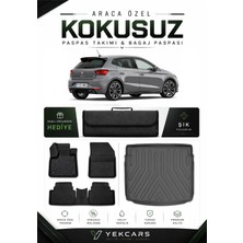 Yek Cars Seat Ibiza 2025 Model Aracınıza Özel 4d Karbonlu Kauçuk Paspas Takımı ve Üst Bagaj Havuzu