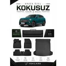 Yek Cars Togg T10 x 2025 Model Aracınıza Özel 4d Karbonlu Kauçuk Paspas Takımı ve Bagaj Havuzu