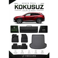 Yek Cars Hyundai Tucson 2022 Model Aracınıza Özel 4d Karbonlu Kauçuk Paspas Takımı ve Bagaj Havuzu