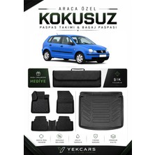Yek Cars Volkswagen Polo 2005 Model Aracınıza Özel 4d Karbonlu Kauçuk Paspas Takımı ve Bagaj Havuzu