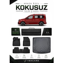 Yek Cars Ford Connect 2023 Model Aracınıza Özel 4d Karbonlu Kauçuk Paspas Takımı ve Bagaj Havuzu