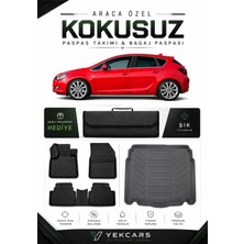 Yek Cars Opel Astra J Hatchback 2010 Model Aracınıza Özel 4d Karbonlu Kauçuk Paspas Takımı ve Bagaj Havuzu
