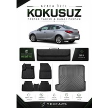 Yek Cars Opel Astra J Sedan 2014 Model Aracınıza Özel 4d Karbonlu Kauçuk Paspas Takımı ve Bagaj Havuzu