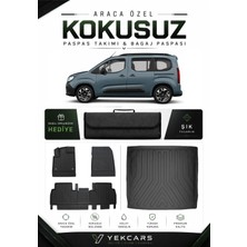Yek Cars Fiat Doblo 2026 Model Aracınıza Özel 4d Karbonlu Kauçuk Paspas Takımı ve Bagaj Havuzu