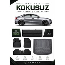 Yek Cars Mercedes W177 Sedan 2019 Model Aracınıza Özel 4d  Kauçuk Paspas Takımı ve Cepsiz Bagaj Havuzu