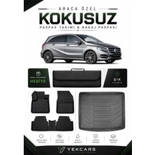 Yek Cars Mercedes W246 2012 Model Aracınıza Özel 4d Karbonlu Kauçuk Paspas Takımı ve Bagaj Havuzu