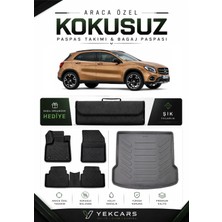 Yek Cars Mercedes Gla 2016 Model Aracınıza Özel 4d Karbonlu Kauçuk Paspas Takımı ve Bagaj Havuzu