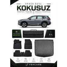 Yek Cars Nissan X-Trail E-Power 2024 Model Aracınıza Özel 4d Karbonlu Kauçuk Paspas Takımı ve Bagaj Havuzu