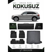 Yek Cars Mercedes Glc Suv 2019 Model Aracınıza Özel 4d Karbonlu Kauçuk Paspas Takımı ve Bagaj Havuzu