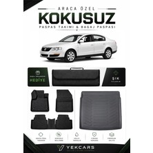 Yek Cars Volkswagen Passat B6 2005 Model Aracınıza Özel 4d Karbonlu Kauçuk Paspas Takımı ve Bagaj Havuzu