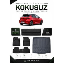 Yek Cars Opel Corsa F 1.2 Hybrid 2025 Model Aracınıza Özel 4d Karbonlu Kauçuk Paspas Takımı ve Bagaj Havuzu
