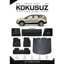 Yek Cars Ford Kuga 2016 Model Aracınıza Özel 4d Karbonlu Kauçuk Paspas Takımı ve Bagaj Havuzu