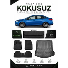 Yek Cars Ford Focus 3 ve 3.5 2012 Model Aracınıza Özel 4d Karbonlu Kauçuk Paspas Takımı ve Bagaj Havuzu