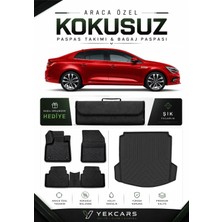 Yek Cars Renault Megane 4 2016 Model Aracınıza Özel 4d  Kauçuk Paspas Takımı ve Çift Kulaklı Bagaj Havuzu