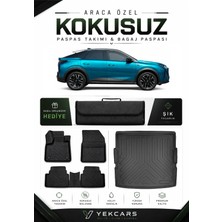 Yek Cars Peugeot 3008 Hybrid 2025 Model Aracınıza Özel 4d Karbonlu Kauçuk Paspas Takımı ve Alt Bagaj Havuzu