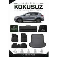 Yek Cars Hyundai Tucson 2020 Model Aracınıza Özel 4d Karbonlu Kauçuk Paspas Takımı ve Bagaj Havuzu