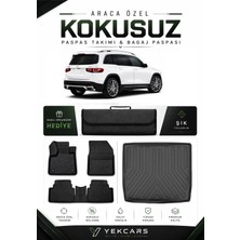 Yek Cars Mercedes Glb 2024 Model Aracınıza Özel 4d Karbonlu Kauçuk Paspas Takımı ve Üst Bagaj Havuzu