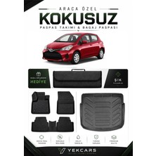 Yek Cars Toyota Yaris 2013 Model Aracınıza Özel 4d Karbonlu Kauçuk Paspas Takımı ve Bagaj Havuzu