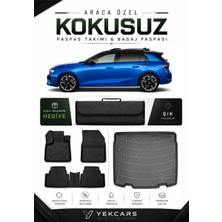Yek Cars Opel Astra L Elektrikli 2025 Model Aracınıza Özel 4d Karbonlu Kauçuk Paspas Takımı ve Bagaj Havuzu